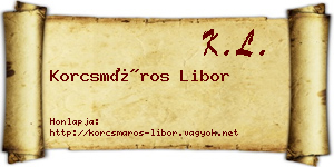 Korcsmáros Libor névjegykártya